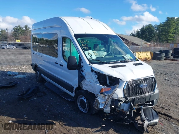 2024 Ford Transit Passenger XL with VIN 1FBAX2X83RKB05418, listed as a IAAI auction lot 40930608 with 2,344 mi miles and . Bid and sale history available at DreamBid. Image 1.