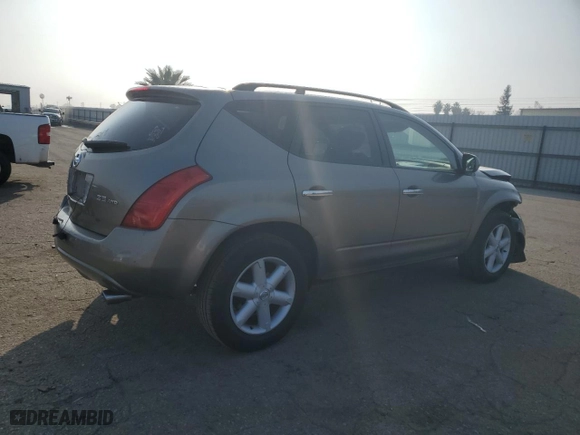 2004 Nissan Murano SL with VIN JN8AZ08W44W324627, listed as a Copart auction lot 83702564 with 138,777 mi miles and Salvage Title. Bid and sale history available at carsss.com. Image 3.