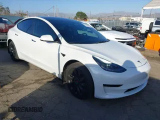 2023 Tesla Model 3 with VIN 5YJ3E1EA0PF503352, listed as a IAAI auction lot 41718658 with 28,426 mi miles and . Bid and sale history available at DreamBid. Image 1.