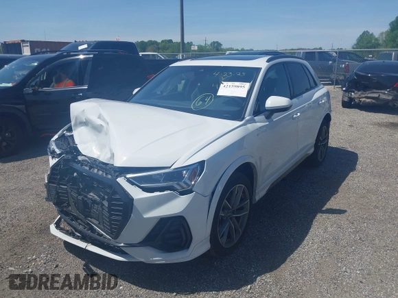 2023 Audi Q3 S line Premium Plus with VIN WA1EECF36P1151143, listed as a IAAI auction lot 42159895 with 15,885 mi miles and . Bid and sale history available at DreamBid. Image 17.