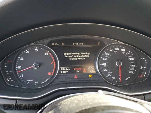 2018 Audi A5 Sportback Premium with VIN WAUDNCF59JA017458, listed as a Copart auction lot 88017795 with 81,412 mi miles and Salvage Title. Bid and sale history available at carsss.com. Image 9.