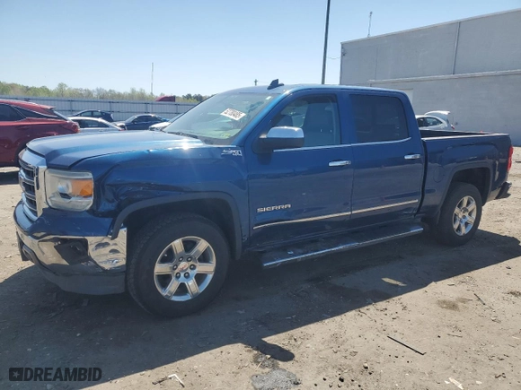 2015 GMC Sierra 1500 SLT with VIN 3GTU2VEC3FG393640, listed as a Copart auction lot 52780485 with 136,339 mi miles and Salvage Title. Bid and sale history available at carsss.com. Image 1.
