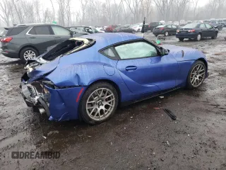 2023 Toyota GR Supra 3.0 with VIN WZ1DB0G0XPW056246, listed as a Copart auction lot 86441354 with 0 mi miles and Salvage Title. Bid and sale history available at carsss.com. Image 3.