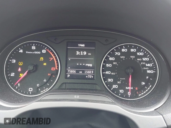 2015 Audi A3 Premium Plus z VIN WAUCCGFF6F1135248, wystawiony jako IAAI lot #42077767 z przebiegiem 75 806 mil mil oraz . Historia ofert i sprzedaży dostępna na DreamBid. Obrazek 7.
