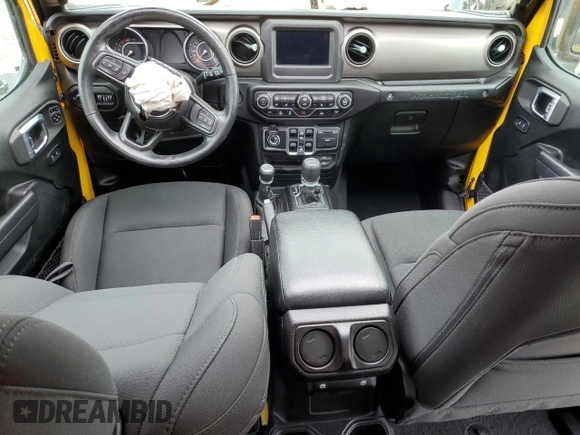 2021 Jeep Wrangler Unlimited Willys with VIN 1C4HJXDN7MW570675, listed as a Copart auction lot 49425805 with 53,687 mi miles and Salvage Title. Bid and sale history available at DreamBid. Image 8.