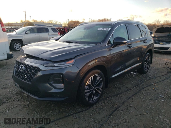 2020 Hyundai Santa Fe Limited with VIN 5NMS5CAA9LH234287, listed as a Copart auction lot 81342104 with 13,639 mi miles and Salvage Title. Bid and sale history available at carsss.com. Image 1.