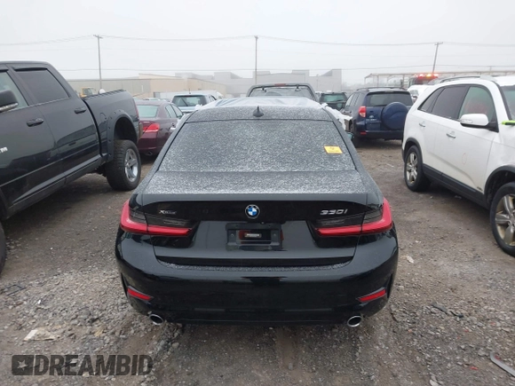 2020 BMW 3 Series 330i xDrive with VIN WBA5R7C08LFH44012, listed as a IAAI auction lot 41252675 with 57,486 mi miles. Bid and sale history available at carsss.com. Image 15.