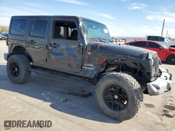 2017 Jeep Wrangler Unlimited Sport with VIN 1C4BJWDG7HL607071, listed as a Copart auction lot 88985355 with 123,795 mi miles and Salvage title. Bid and sale history available at DreamBid. Image 4.