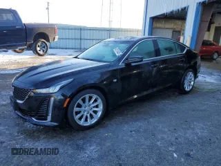 2020 Cadillac CT5 Luxury with VIN 1G6DX5RK6L0153956, listed as a Copart auction lot 42151405 with 27,350 mi miles and Salvage Title. Bid and sale history available at carsss.com. Image 1.