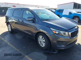 2017 Kia Sedona LX z VIN KNDMB5C10H6223130, wystawiony jako IAAI lot #41332857 z przebiegiem 114 154 mil mil oraz . Historia ofert i sprzedaży dostępna na DreamBid. Obrazek 1.