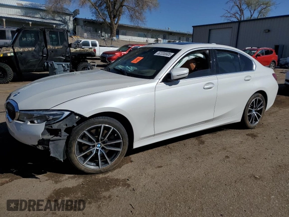 2022 BMW 3 Series 330i with VIN 3MW5R1J05N8C31289, listed as a Copart auction lot 52335505 with Not provided miles and Salvage title. Bid and sale history available at DreamBid. Image 1.