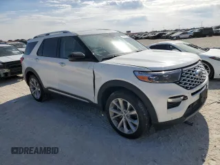 2022 Ford Explorer Platinum with VIN 1FM5K8HC4NGC42104, listed as a Copart auction lot 42401935 with 21,981 mi miles and Salvage Title. Bid and sale history available at carsss.com. Image 4.
