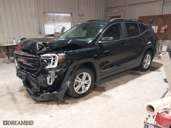 2022 GMC Terrain SLE with VIN 3GKALTEV8NL114912, listed as a IAAI auction lot 41942027 with 63,675 mi miles. Bid and sale history available at carsss.com. Image 2.