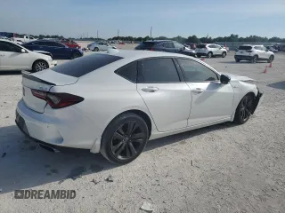2021 Acura TLX w/A-Spec Package with VIN 19UUB5F50MA008550, listed as a Copart auction lot 50493025 with 45,073 mi miles and Non Repairable. Bid and sale history available at carsss.com. Image 3.