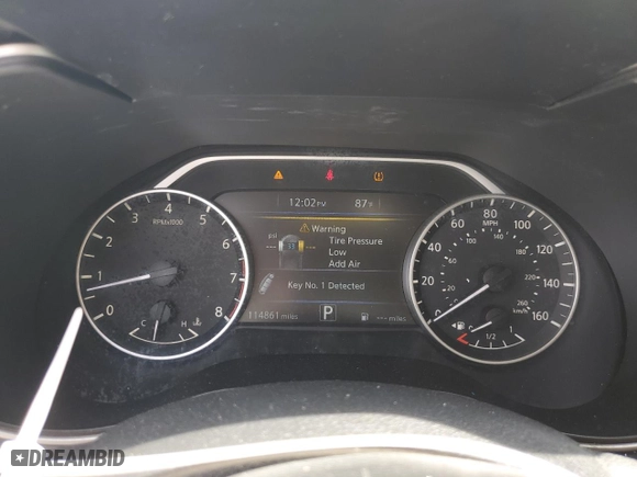 2018 Nissan Maxima S with VIN 1N4AA6AP4JC380692, listed as a Copart auction lot 50317605 with 114,861 mi miles and Salvage Title. Bid and sale history available at carsss.com. Image 9.