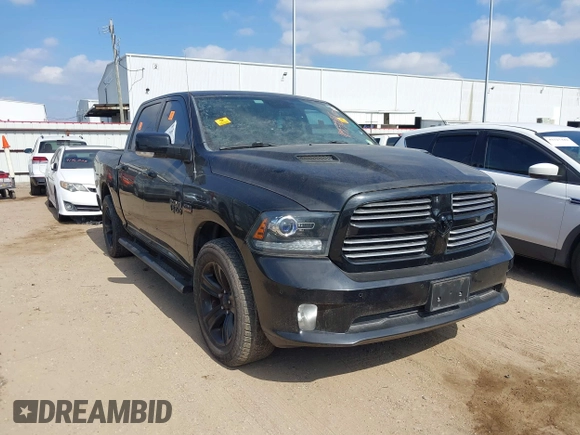 2016 Ram 1500 Sport with VIN 1C6RR6MT9GS383284, listed as a IAAI auction lot 41537068 with Not Provided miles. Bid and sale history available at carsss.com. Image 1.