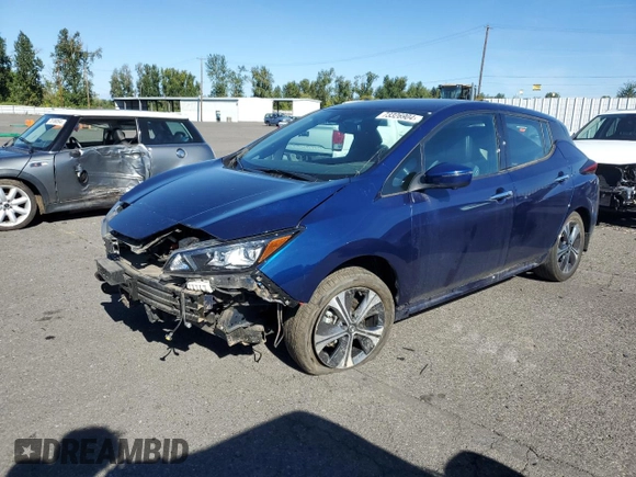 2021 Nissan LEAF SL Plus with VIN 1N4BZ1DV0MC556412, listed as a Copart auction lot 73326904 with 29,703 mi miles and Salvage title. Bid and sale history available at DreamBid. Image 1.