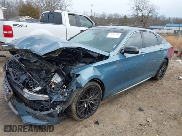 2018 Genesis G80 Sport z VIN KMHGN4JB6JU222877, wystawiony jako IAAI lot #41364724 z przebiegiem 133 550 mil mil oraz . Historia ofert i sprzedaży dostępna na DreamBid. Obrazek 2.