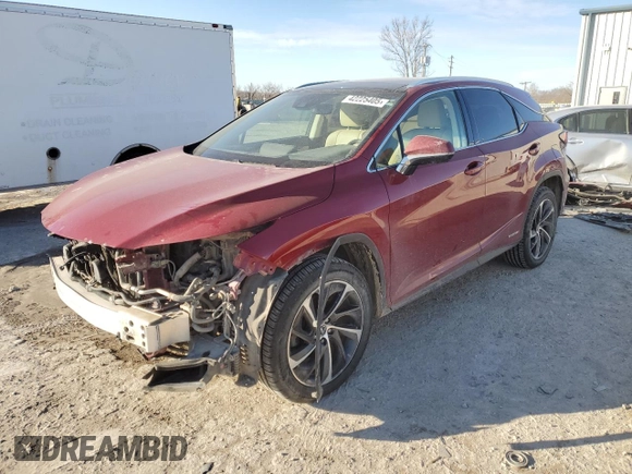 2018 Lexus RX with VIN 2T2BGMCA5JC023471, listed as a Copart auction lot 42225405 with 75,605 mi miles and Salvage Title. Bid and sale history available at carsss.com. Image 1.