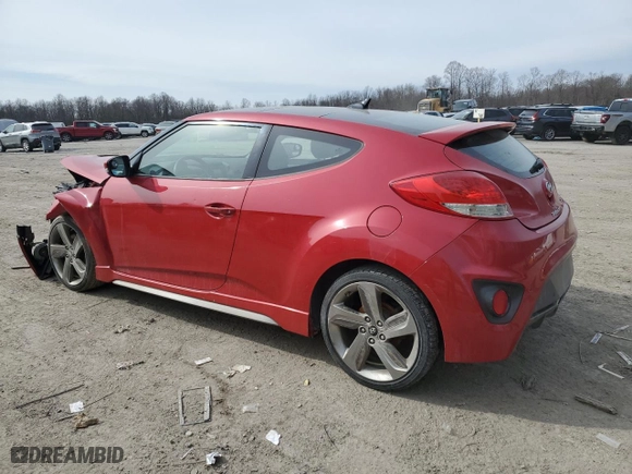 2013 Hyundai Veloster Turbo w/Black Int with VIN KMHTC6AE4DU106995, listed as a Copart auction lot 47624125 with 154,421 mi miles and Salvage Title. Bid and sale history available at carsss.com. Image 2.