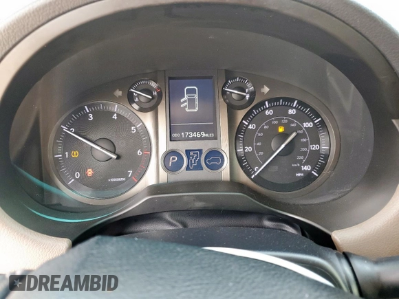 2012 Lexus GX 460 with VIN JTJBM7FX3C5037137, listed as a Copart auction lot 60121425 with 173,469 mi miles and Clean title. Bid and sale history available at DreamBid. Image 9.