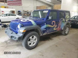 2019 Jeep Wrangler Unlimited Sport S with VIN 1C4HJXDG3KW504073, listed as a Copart auction lot 59037655 with 80,523 mi miles and Salvage title. Bid and sale history available at DreamBid. Image 1.