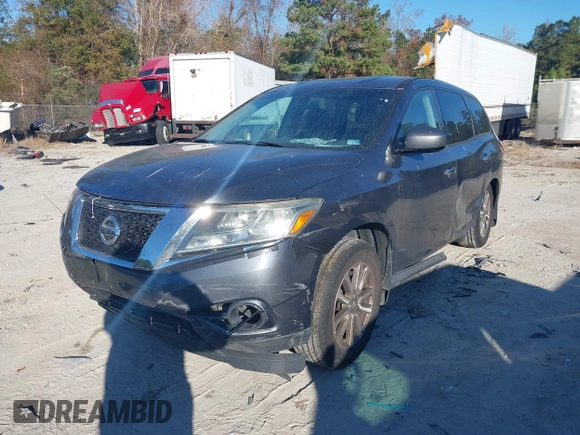 2014 Nissan Pathfinder SV with VIN 5N1AR2MM5EC690851, listed as a IAAI auction lot 41004513 with 167,526 mi miles and . Bid and sale history available at DreamBid. Image 2.