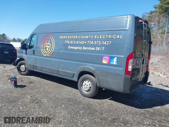 2019 Ram ProMaster Cargo with VIN 3C6URVJG2KE548728, listed as a IAAI auction lot 41989245 with 66,446 mi miles. Bid and sale history available at carsss.com. Image 3.
