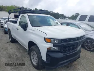 2020 Chevrolet Silverado 1500 Work Truck with VIN 3GCNWAEH7LG110780, listed as a IAAI auction lot 41924627 with 104,653 mi miles. Bid and sale history available at carsss.com. Image 1.