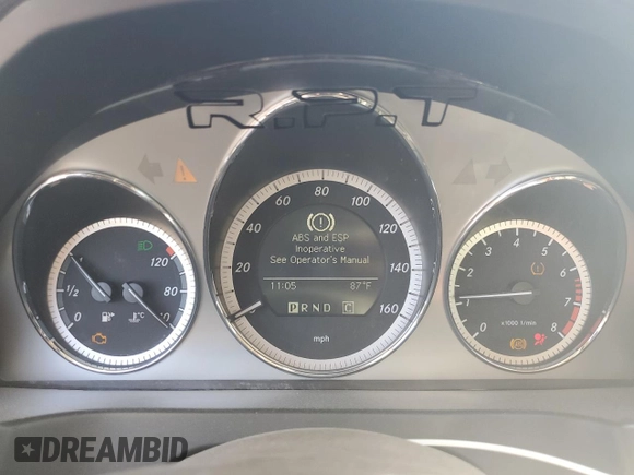 2009 Mercedes-Benz C 300 Sport with VIN WDDGF54X89R055926, listed as a Copart auction lot 73758014 with Not provided miles and Salvage title. Bid and sale history available at DreamBid. Image 9.