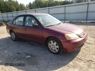 2002 Honda Civic EX with VIN 2HGES26742H561320, listed as a Copart auction lot 54975895 with 102,177 mi miles and Clean Title. Bid and sale history available at DreamBid. Image 4.