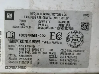 2016 GMC Acadia Denali z VIN 1GKKVTKD7GJ135965, wystawiony jako Copart lot #47842415 z przebiegiem 232 115 mil mil oraz Szkoda całkowita • Salvage title. Historia ofert i sprzedaży dostępna na DreamBid. Obrazek 14.