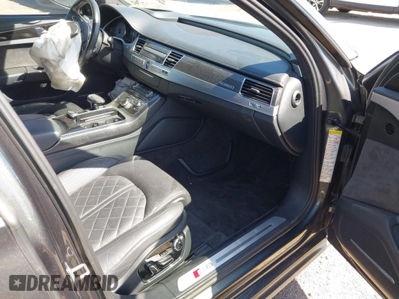 2016 Audi S8 Plus with VIN WUAJ5AFD2GN900596, listed as a IAAI auction lot 42014762 with 1 mi miles. Bid and sale history available at carsss.com. Image 5.