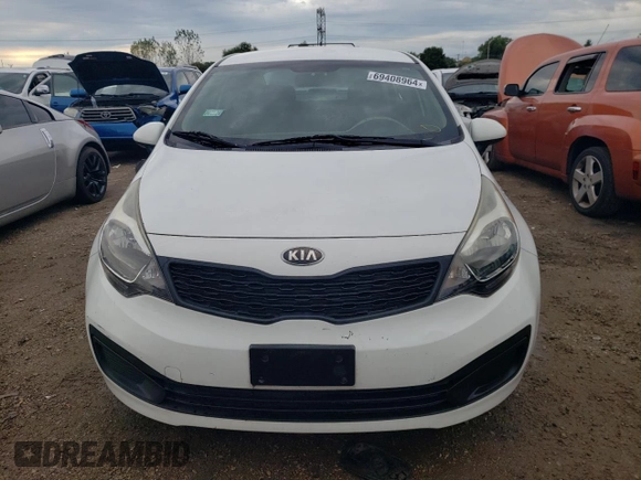 2013 Kia Rio LX with VIN KNADM4A39D6291023, listed as a Copart auction lot 69408964 with 98,709 mi miles and Salvage Title. Bid and sale history available at carsss.com. Image 5.