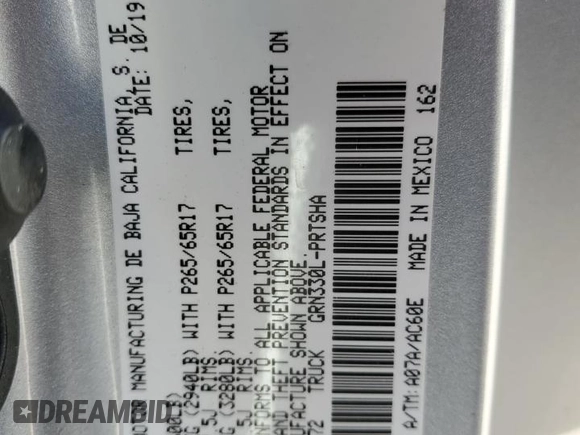 2020 Toyota Tacoma SR5 with VIN 3TMBZ5DN0LM024172, listed as a Copart auction lot 73004284 with 106,156 mi miles and Non repairable. Bid and sale history available at DreamBid. Image 14.