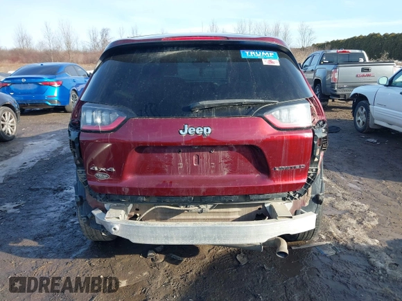 2019 Jeep Cherokee Limited with VIN 1C4PJMDX8KD121008, listed as a IAAI auction lot 41748829 with 129,247 mi miles. Bid and sale history available at carsss.com. Image 17.
