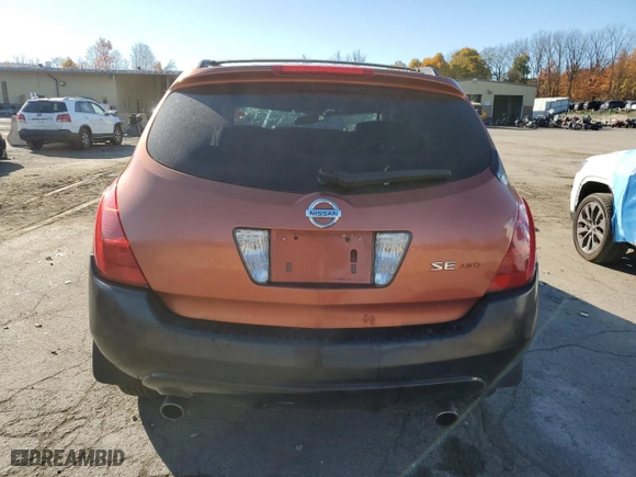 2003 Nissan Murano SE with VIN JN8AZ08W93W217183, listed as a Copart auction lot 77698384 with 0 mi miles and Salvage Title. Bid and sale history available at carsss.com. Image 6.