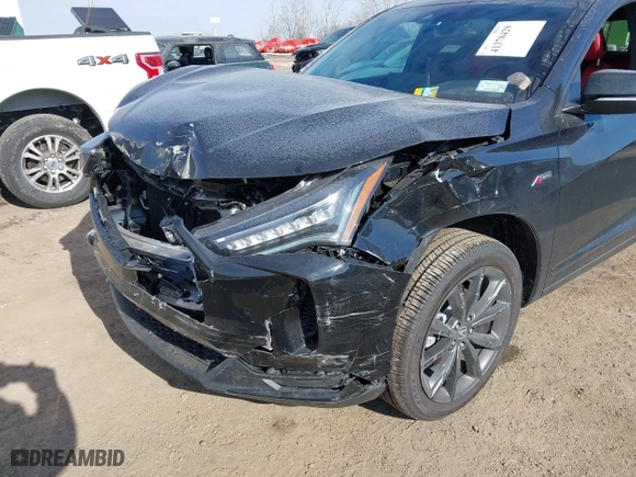 2025 Acura RDX w/A-Spec Package with VIN 5J8TC2H61SL009902, listed as a IAAI auction lot 41378429 with 1,002 mi miles. Bid and sale history available at carsss.com. Image 6.