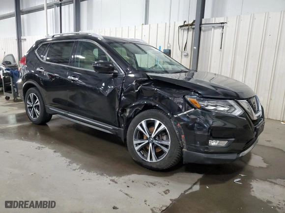 2017 Nissan Rogue SV with VIN 5N1AT2MV0HC802227, listed as a Copart auction lot 50187265 with 54,172 mi miles and Salvage Title. Bid and sale history available at carsss.com. Image 4.