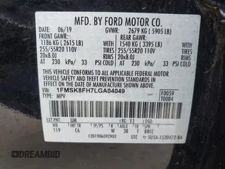 2020 Ford Explorer Limited with VIN 1FMSK8FH7LGA04049, listed as a IAAI auction lot 42052744 with 74,297 mi miles and . Bid and sale history available at DreamBid. Image 9.