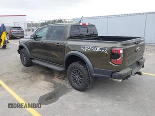 2024 Ford Ranger Raptor with VIN 1FTER4LR6RLE11671, listed as a IAAI auction lot 41821564 with 8,076 mi miles. Bid and sale history available at carsss.com. Image 3.