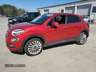 2016 FIAT 500X Lounge with VIN ZFBCFXDT1GP387445, listed as a Copart auction lot 50180845 with 80,573 mi miles and Salvage Title. Bid and sale history available at carsss.com. Image 1.