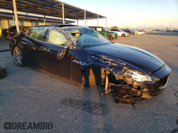 2016 Maserati Quattroporte S with VIN ZAM56RPA7G1181976, listed as a Copart auction lot 44589365 with 0 mi miles and Salvage Title. Bid and sale history available at carsss.com. Image 4.