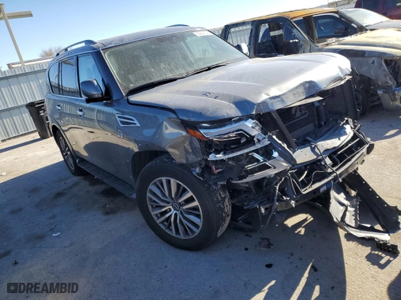 2021 Nissan Armada SL with VIN JN8AY2BB3M9792318, listed as a Copart auction lot 82892744 with NaN miles and Salvage Title. Bid and sale history available at carsss.com. Image 4.