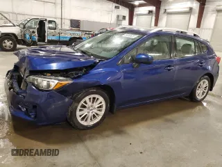 2017 Subaru Impreza Premium with VIN 4S3GTAB61H3722679, listed as a Copart auction lot 59490625 with 102,307 mi miles and Salvage title. Bid and sale history available at DreamBid. Image 1.