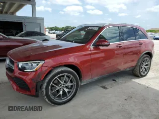 2020 Mercedes-Benz GLC with VIN W1N0G8DB4LF813289, listed as a Copart auction lot 53492595 with 46,538 mi miles and Salvage Title. Bid and sale history available at carsss.com. Image 1.