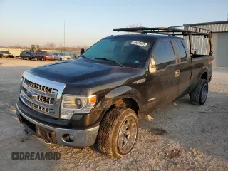 2014 Ford F-150 XL with VIN 1FTFX1ET8EFB53440, listed as a Copart auction lot 49031405 with 156,696 mi miles and Salvage Title. Bid and sale history available at carsss.com. Image 1.