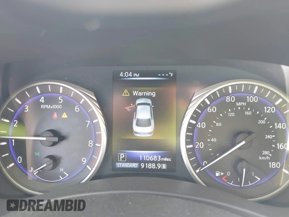 2015 Infiniti Q50 Premium with VIN JN1BV7AP8FM331055, listed as a IAAI auction lot 41828967 with 110,683 mi miles. Bid and sale history available at carsss.com. Image 7.
