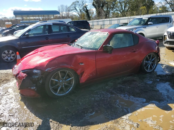 2018 Mazda MX-5 Miata RF Grand Touring with VIN JM1NDAM79J0204384, listed as a Copart auction lot 79447854 with 0 mi miles and Salvage Title. Bid and sale history available at carsss.com. Image 1.