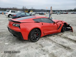 2019 Chevrolet Corvette Z06 2LZ with VIN 1G1YS2D68K5605762, listed as a Copart auction lot 85744714 with 6,485 mi miles and Salvage Title. Bid and sale history available at carsss.com. Image 3.